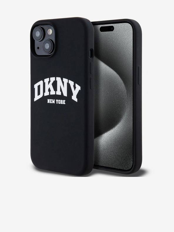 DKNY Liquid Silicone Arch Logo MagSafe Zadní Kryt pro iPhone 13 Black DKNY