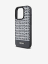 DKNY PU Leather Repeat Pattern Bottom Stripe MagSafe Zadní Kryt pro iPhone 13 Pro Max Black DKNY