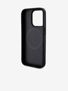 DKNY PU Leather Repeat Pattern Bottom Stripe MagSafe Zadní Kryt pro iPhone 13 Pro Max Black DKNY