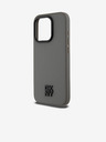 DKNY PU Leather Stack Logo Magsafe Zadní Kryt pro iPhone 15 Pro Grey DKNY