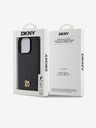 DKNY PU Leather Repeat Pattern Stack Logo Magsafe Zadní Kryt pro iPhone 14 Pro Max Black DKNY