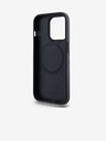 DKNY PU Leather Stack Logo Magsafe Zadní Kryt pro iPhone 15 Pro Black DKNY