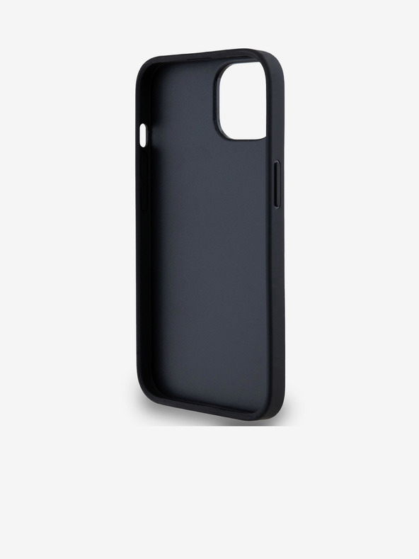 DKNY PU Leather Checkered Pattern and Stripe Zadní Kryt pro iPhone 14 Black DKNY