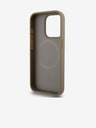 DKNY PU Leather Repeat Pattern Bottom Stripe MagSafe Zadní Kryt pro iPhone 14 Pro Brown DKNY