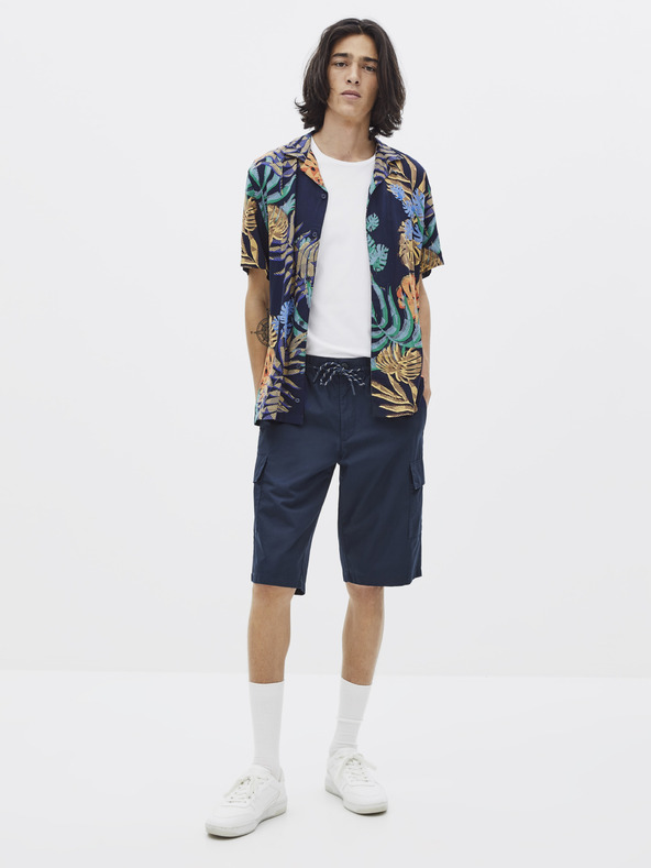Celio Tmavě modré kraťasy Celio Rolver2Bm