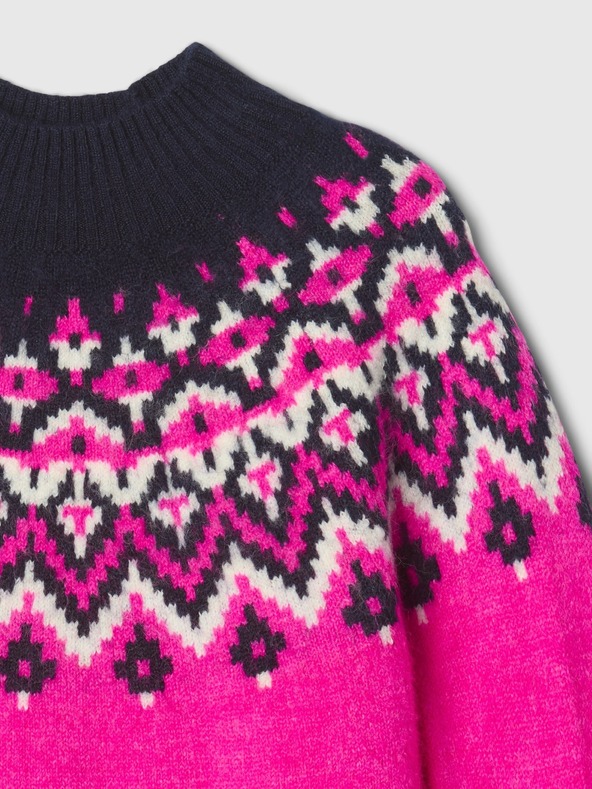 GAP Baby svetrové šaty Fair Isle GAP