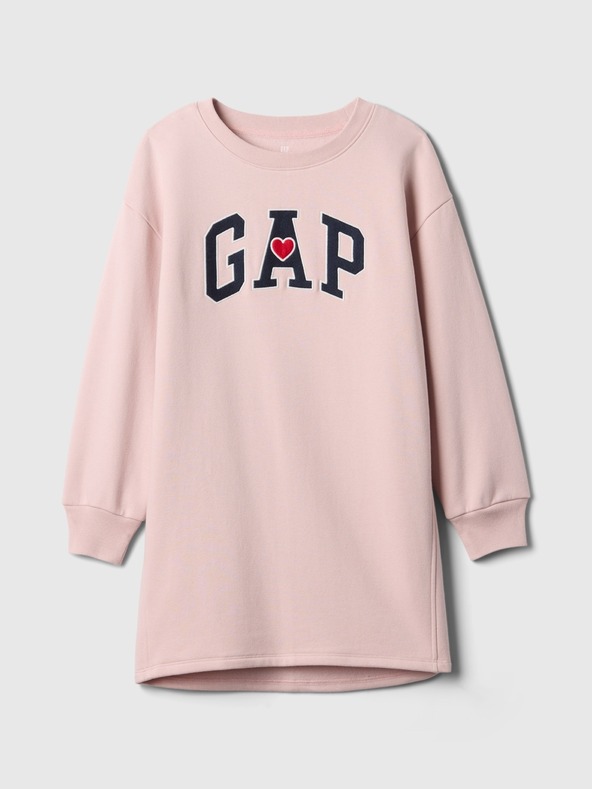 GAP Dětské mikinové oversize šaty s logem GAP