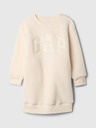 GAP Baby sherpa mikinové šaty s logem GAP
