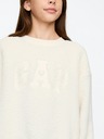 GAP Dětské mikinové oversize sherpa šaty s logem GAP