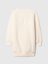 GAP Dětské mikinové oversize sherpa šaty s logem GAP