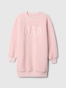 GAP Dětské mikinové oversize sherpa šaty s logem GAP