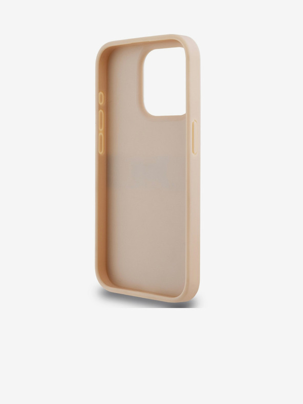 DKNY PU Leather Repeat Pattern Tonal Stripe Zadní Kryt pro iPhone 15 Pro Max Pink DKNY