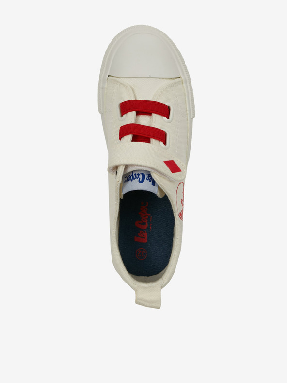 Lee Cooper Červeno-krémové dětské tenisky Lee Cooper