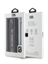 Karl Lagerfeld PU Saffiano Athleisure Stripe and Strap Zadní Kryt pro iPhone 15 Pro Max Pink Karl Lagerfeld