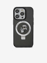 Karl Lagerfeld Ringstand Karl and Choupette MagSafe Zadní Kryt pro iPhone 15 Pro Black Karl Lagerfeld