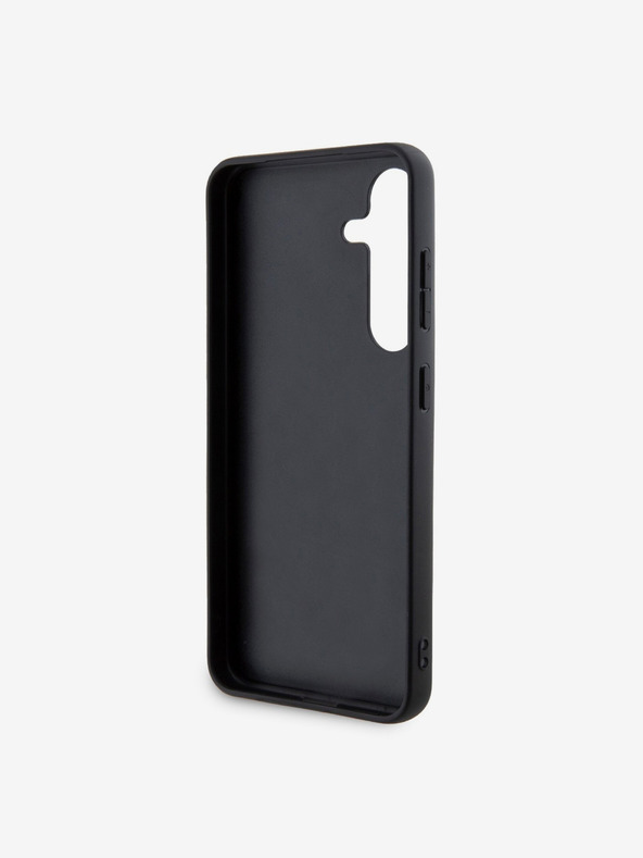 DKNY PU Leather Checkered Pattern and Stripe Zadní Kryt pro Samsung Galaxy S24 Black DKNY