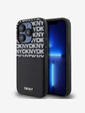 DKNY PU Leather Repeat Pattern Card Pocket Zadní Kryt pro iPhone 14 Pro Max Black DKNY
