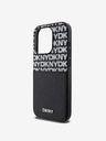 DKNY PU Leather Repeat Pattern Card Pocket Zadní Kryt pro iPhone 14 Pro Max Black DKNY