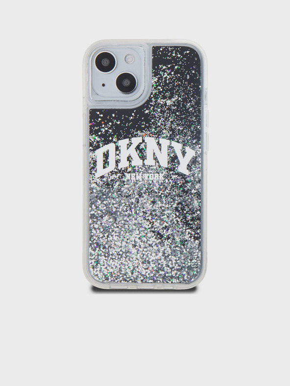 DKNY Liquid Glitter Arch Logo Zadní Kryt pro iPhone 11 Black DKNY