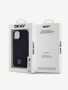 DKNY PU Leather Stack Logo Magsafe Zadní Kryt pro iPhone 15 Black DKNY