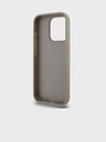 DKNY PU Leather Checkered Pattern and Stripe Zadní Kryt pro iPhone 14 Pro Max Beige DKNY