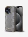 DKNY PU Leather Checkered Pattern Magsafe Zadní Kryt pro iPhone 15 Pro Beige DKNY