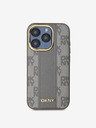 DKNY PU Leather Checkered Pattern Magsafe Zadní Kryt pro iPhone 15 Pro Beige DKNY