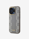 DKNY PU Leather Checkered Pattern Magsafe Zadní Kryt pro iPhone 15 Pro Beige DKNY