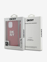 DKNY PU Leather Stack Logo Wrist Strap Zadní Kryt pro iPhone 15 Pro Red DKNY
