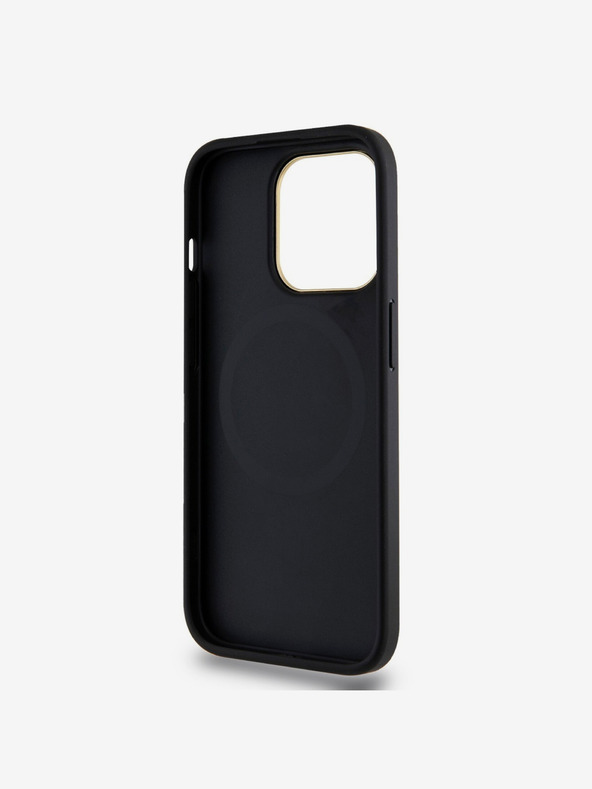 DKNY PU Leather Checkered Pattern Magsafe Zadní Kryt pro iPhone 15 Pro Max Black DKNY