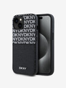 DKNY PU Leather Repeat Pattern Card Pocket Zadní Kryt pro iPhone 15 Black DKNY