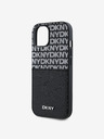 DKNY PU Leather Repeat Pattern Card Pocket Zadní Kryt pro iPhone 15 Black DKNY