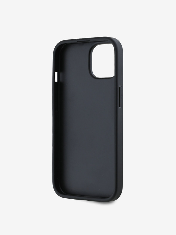 DKNY PU Leather Repeat Pattern Card Pocket Zadní Kryt pro iPhone 15 Black DKNY