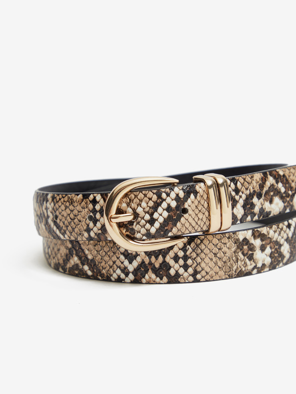 Orsay Světle hnědý vzorovaný dámský pásek ORSAY