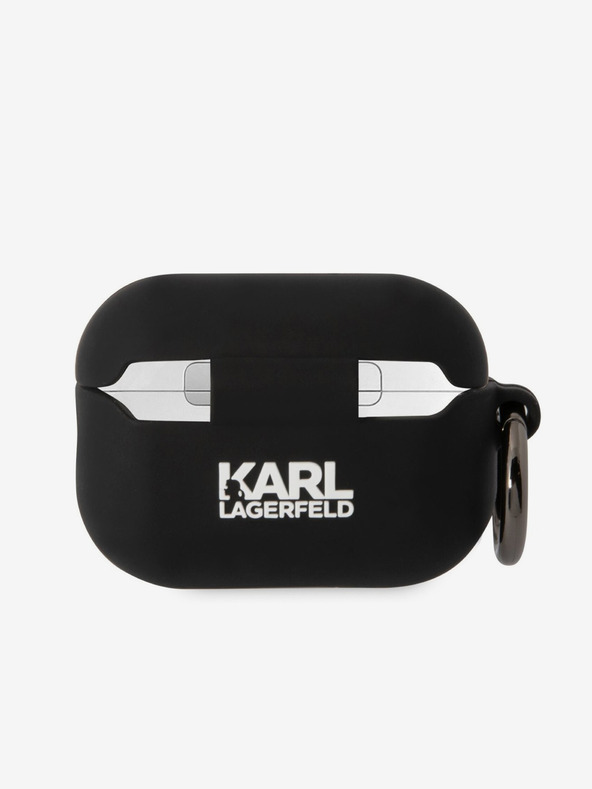 Karl Lagerfeld 3D Logo NFT Karl Head Silikonové Pouzdro pro Airpods Pro 2 Black Karl Lagerfeld