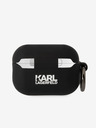 Karl Lagerfeld 3D Logo NFT Karl Head Silikonové Pouzdro pro Airpods Pro 2 Black Karl Lagerfeld