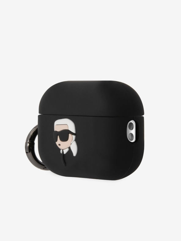 Karl Lagerfeld 3D Logo NFT Karl Head Silikonové Pouzdro pro Airpods Pro 2 Black Karl Lagerfeld