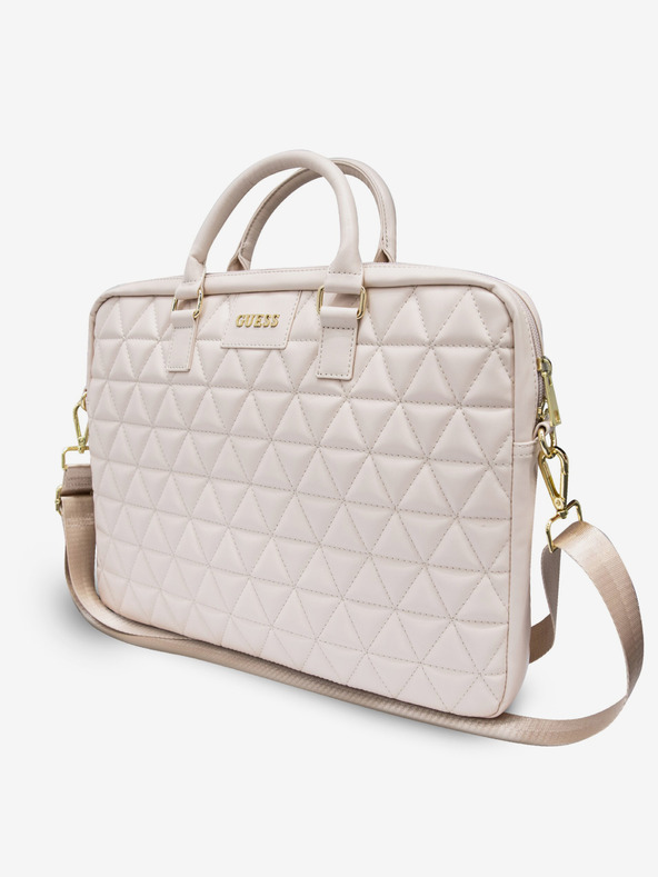 Guess Guess Quilted Taška pro Notebook 15 Pink"