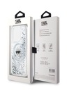 Karl Lagerfeld Karl Lagerfeld Liquid Glitter Karl Head MagSafe Zadní Kryt pro iPhone 15 Pro Max Transparent