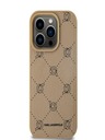 Karl Lagerfeld PU Karl Heads Pattern Magsafe Zadní Kryt pro iPhone 15 Pro Max Beige Karl Lagerfeld