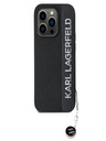 Karl Lagerfeld Karl Lagerfeld PU Saffiano Rhinestone Charm Zadní Kryt pro iPhone 14 Pro Black