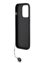 Karl Lagerfeld Karl Lagerfeld PU Saffiano Rhinestone Charm Zadní Kryt pro iPhone 14 Pro Black