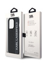 Karl Lagerfeld Karl Lagerfeld PU Saffiano Rhinestone Charm Zadní Kryt pro iPhone 14 Pro Black