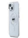 Karl Lagerfeld Karl Lagerfeld IML Karl Head Metal Frame MagSafe Zadní Kryt pro iPhone 15 Transparent