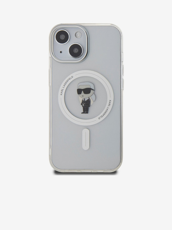 Karl Lagerfeld IML Ikonik MagSafe Zadní Kryt pro iPhone 15 Transparent Karl Lagerfeld