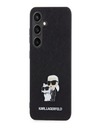 Karl Lagerfeld PU Saffiano Metal Karl and Choupette Zadní Kryt pro Samsung Galaxy S24 Black Karl Lagerfeld