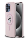 Karl Lagerfeld Liquid Silicone Karl and Choupette Magsafe Zadní Kryt pro iPhone 14 Pro Max Pink Karl Lagerfeld