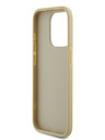 Karl Lagerfeld Wrinkled PU Signature Logo Zadní Kryt pro iPhone 15 Pro Gold Karl Lagerfeld