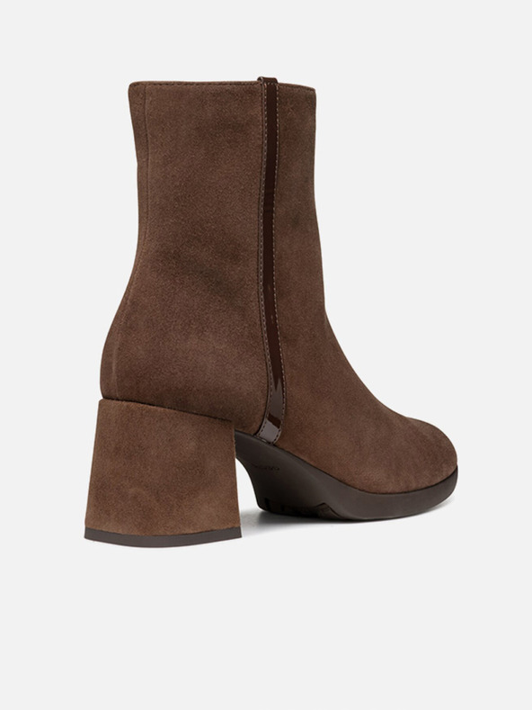 Geox Tmavě hnědá dámská kotníková obuv Geox Walk Pleasure 55
