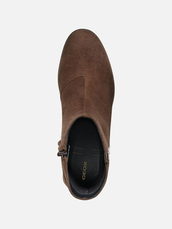 Geox Tmavě hnědá dámská kotníková obuv Geox Walk Pleasure 55